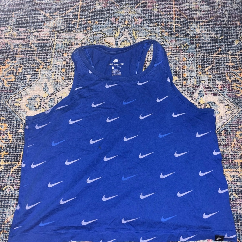 Nike Blue Tee with White Swoosh Accents